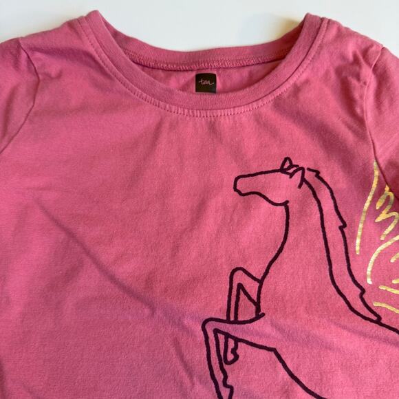 Tea Collection Pegasus Horse Pink Dress Girls 3 - Picture 5 of 10